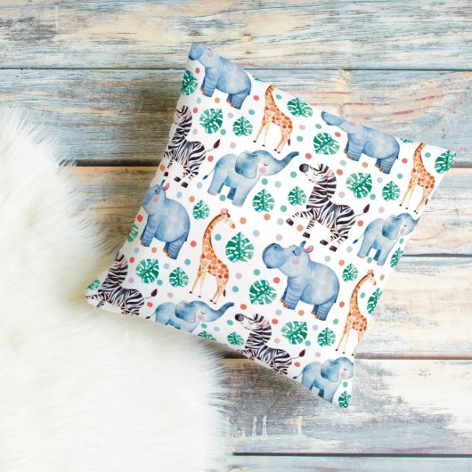 かわいいジャングルワイルドアニマルズ装飾用クッション クッション