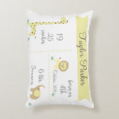 かわいいジャングル動物のベビーアナウンス枕 アクセントクッション (正面(垂直))