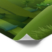 かわいいジャングル動物のポスター ポスター (角)