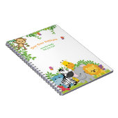 かわいいジャングル動物の子ども保育事業 ノートブック (右側)