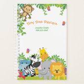 かわいいジャングル動物の子ども保育事業 プランナー手帳 (正面)