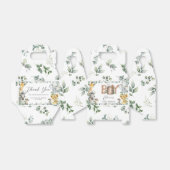 かわいいジャングル動物の緑の男の子の赤ちゃんシャワー フェイバーボックス (折り畳みなし)