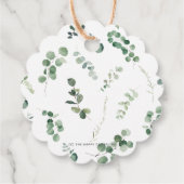 かわいいジャングル動物の緑の誕生日赤ちゃんシャワー フェイバータグ (裏面)