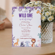 かわいいジャングル動物の赤ちゃんシャワー