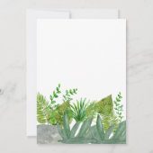 かわいいジャングル動物の赤ちゃんシャワー 招待状 (裏面)