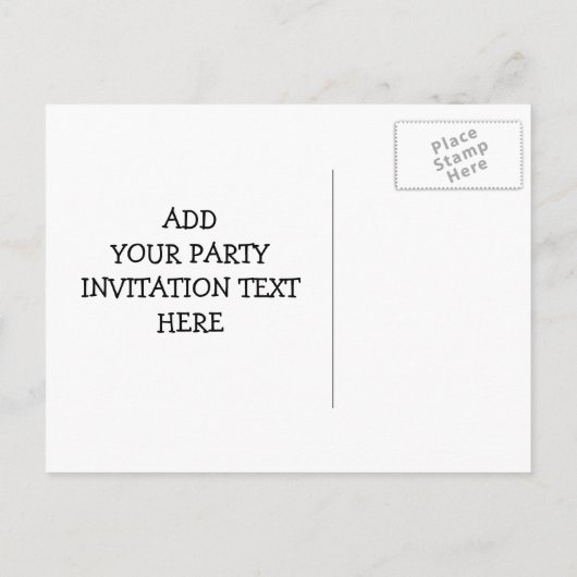 かわいいジャングル動物はあなたの文字を加えます インビテーションポストカード (裏面)