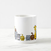 かわいいジャングル動物はあなたの文字を加えます コーヒーマグカップ (中央)