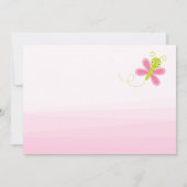 かわいいジャングル動物アーク赤ちゃんシャワーピンク 招待状 (裏面)