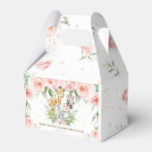 かわいいジャングル動物サファリピンクフローラありがとう フェイバーボックス (裏面サイド)