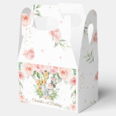 かわいいジャングル動物サファリピンクフローラありがとう フェイバーボックス (オープン)