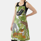 かわいいジャングル動物サファリボーイ |女の子 エプロン (インサイチュ)