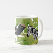 かわいいジャングル動物サファリボーイ |女の子 コーヒーマグカップ (正面右)