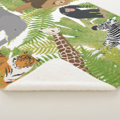 かわいいジャングル動物サファリボーイ |女の子 シェルパブランケット (3/4)