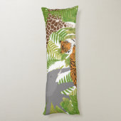 かわいいジャングル動物サファリボーイ |女の子 ボディピロー (裏面 (縦))