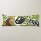 かわいいジャングル動物サファリボーイ |女の子 ボディピロー (正面)