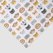 かわいいジャングル動物パターン 薄葉紙 (詳細)