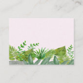 かわいいジャングル動物ピンクの赤ちゃんシャワーベビー エンクロージャーカード (裏面)
