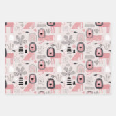 かわいいジャングル動物ライオン ラッピングペーパーシート (正面)