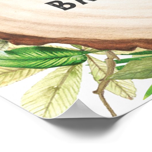 かわいいジャングル動物誕生日ベビーシャワーへようこそ ポスター (角)