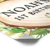 かわいいジャングル動物誕生日ベビーシャワーへようこそ ポスター (角)