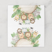 かわいいジャングル動物1st誕生日ベビーシャワー プレイスカード (外部開封)