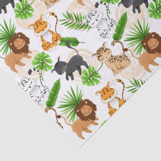 かわいいジャングル猫さまざまな野生動物の組織 薄葉紙 (詳細)