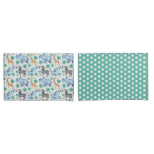 かわいいジャングル野生動物の枕カバー