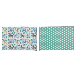 かわいいジャングル野生動物の枕カバー 枕カバー