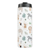 かわいいジャングル雨林の動物のパターン タンブラー (正面)