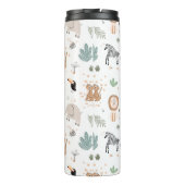 かわいいジャングル雨林の動物のパターン タンブラー (裏面)