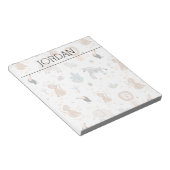 かわいいジャングル雨林の動物のパターン ノートパッド (アングル)