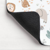 かわいいジャングル雨林の動物のパターン マウスパッド (コーナー)