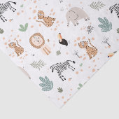 かわいいジャングル雨林の動物のパターン 薄葉紙 (詳細)