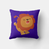 かわいいジャンピングアニメライオンピロー クッション (裏面)