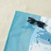 かわいいジャンピングイルカ ビーチタオル (インサイチュ)