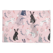 かわいいジャンプうさぎ 枕カバー (裏面)