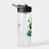 かわいいジャンプするカエルお洒落愛アート ウォーターボトル (右面)