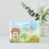 かわいいジャンプするカエルby a wellありがとう ポストカード (スタンド正面)