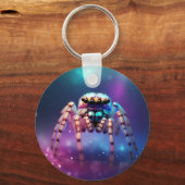 かわいいジャンプするクモの鮮やか色 キーホルダー (裏面)