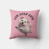 かわいいジャンプの子犬 クッション (裏面)