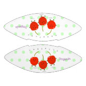 かわいいジャンプ赤さくらんぼの漫画イラストレーション アメリカンフットボール (パネル)