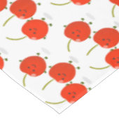 かわいいジャンプ赤さくらんぼ漫画イラストレーション テーブルクロス (アングル)