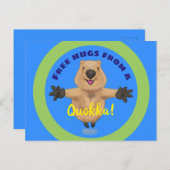 かわいいジャンプquokka漫画はがき ポストカード (正面/裏面)