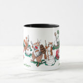 かわいいジャンミン万丈のお洒落野生動物 マグカップ (中央)