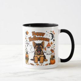 かわいいジャーマンシェパードのハロウィンマグカップ マグカップ