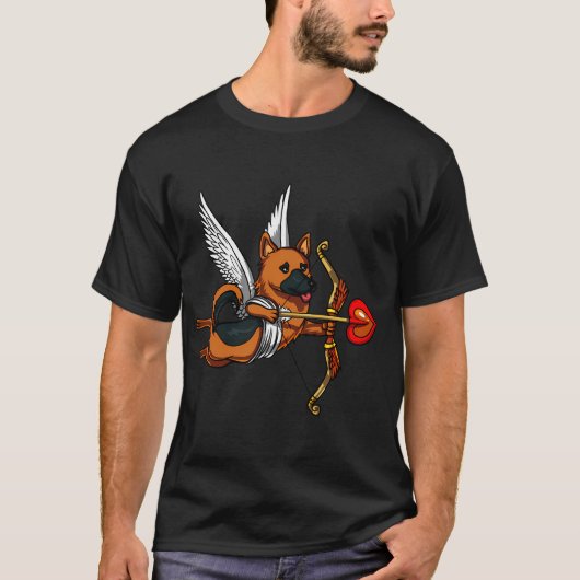 かわいいジャーマンシェパード Tシャツ (正面)