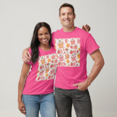 かわいいジュースボックスパターンかわいいイチゴorang tシャツ (ユニセックス)