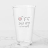 かわいいジュ·ド·ブールズ·ボール·マンガの名前をカスタムする贈り物 タンブラーグラス (裏面)