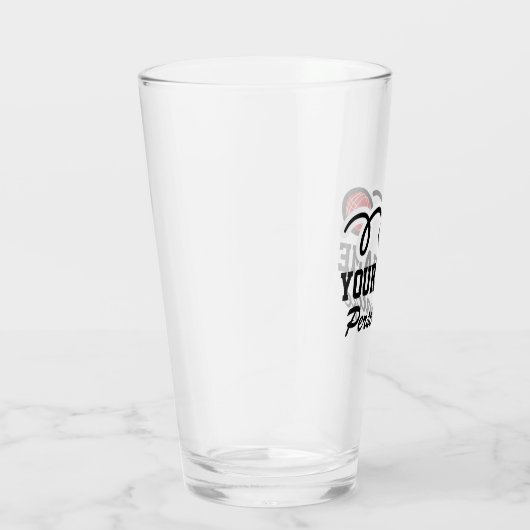 かわいいジュ·ド·ブールズ·ボール·マンガの名前をカスタムする贈り物 タンブラーグラス (右)