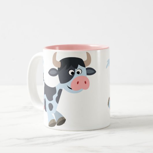 かわいいジョギングマンガカウマグカップ ツートーンマグカップ (正面左)